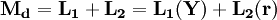 /mathbf{M_d=L_1+L_2= L_1(Y)+L_2(r)}