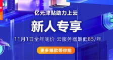 阿里云2020双十一优惠活动：新人专区 阿里云服务器0.73折起